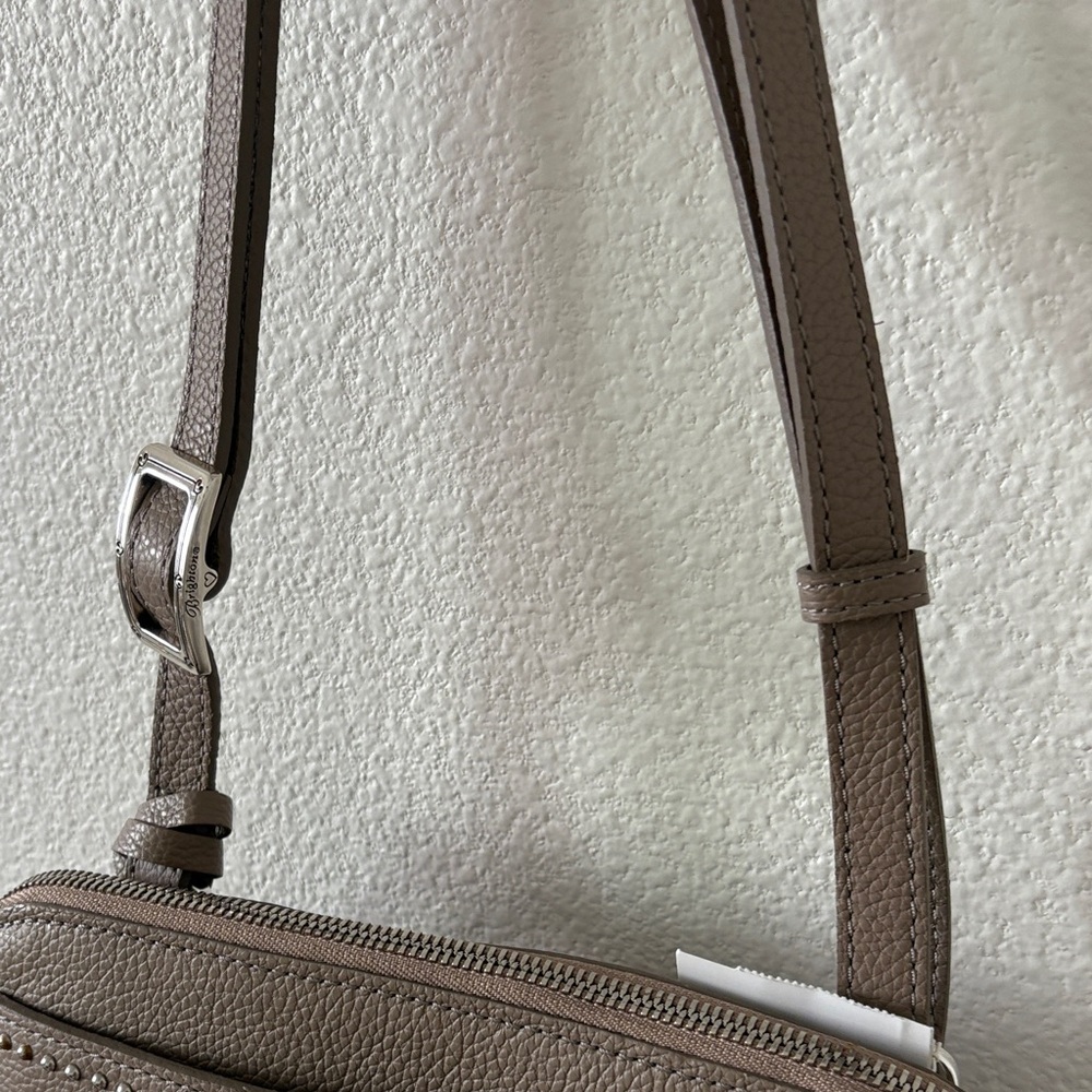 Brighton JOJO Organizer Taupe Studded Crossbody Bag - Picture 4 of 16